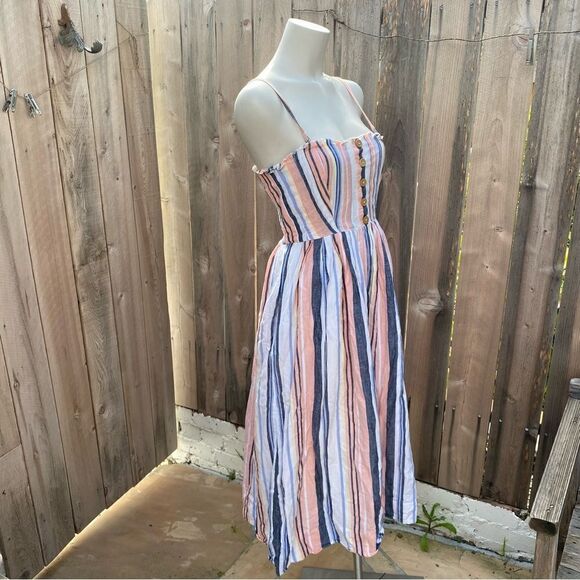 Free People Lilah Pleat-ed Tube Dress 100% Cotton Poplin Midi size small - Picture 8 of 13